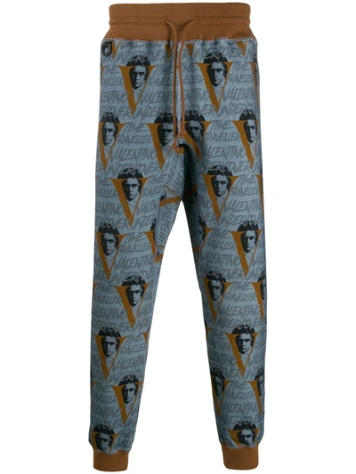 Undercover X Valentino Printed Track Trousers In Grey