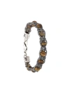 Emanuele Bicocchi Braided Bead Bracelet In Brown