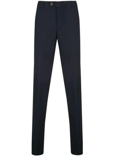 Brunello Cucinelli Straight-leg Tailored Trousers In Blue
