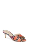 Pelle Moda Bea Snake Embossed Sandal In Bright Multi Snake Print