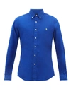 Polo Ralph Lauren Men's Big And Tall Classic Fit Garment-dyed Long-sleeve Oxford Shirt In Blue