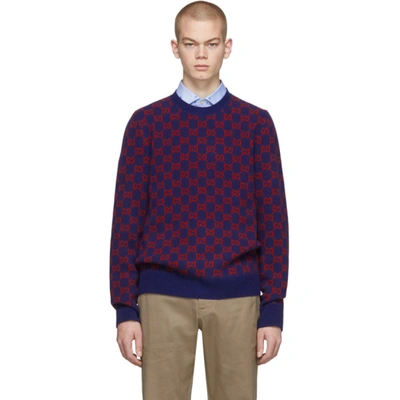 Gucci Men's Interlocking Gg Wool-cashmere Sweater In 4175 Inchre