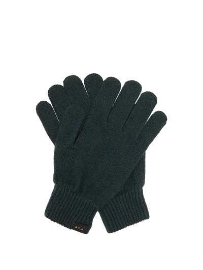 Paul Smith Cashmere And Merino Wool-blend Gloves In Green