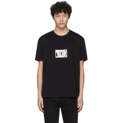 Givenchy Studio Homme T-shirt With Patch In 001 Black | ModeSens