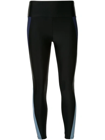 Lanston Sport Action Side Leggings In Black