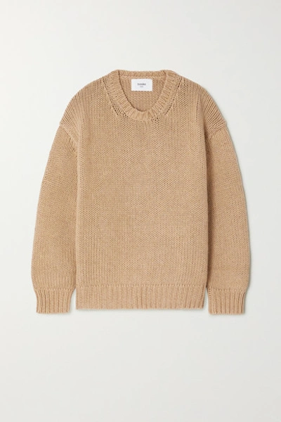 Bassike Cotton And Merino Wool-blend Sweater In Tan