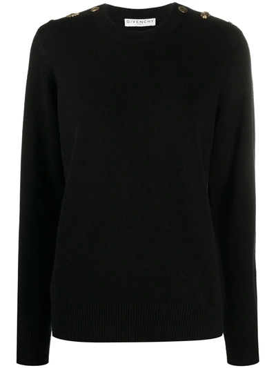 Givenchy Embellished Wool And Cashmere-blend Sweater In Black