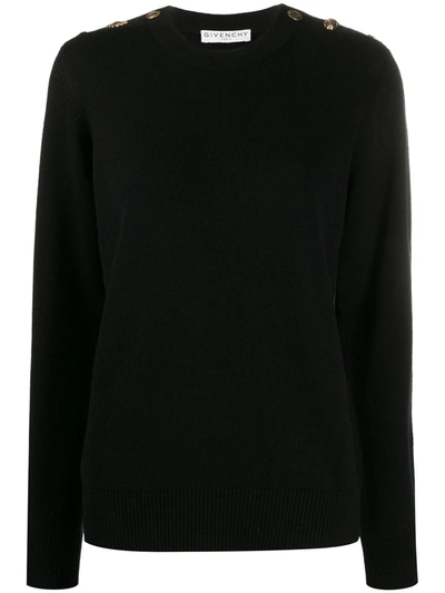 Givenchy Embellished Wool And Cashmere-blend Jumper In Black