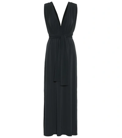 Max Mara Leisure Nerone Crêpe Maxi Dress In Black