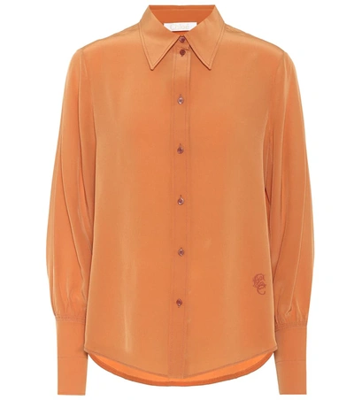 Chloé Silk Shirt In Orange