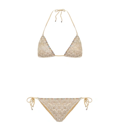 Missoni Gold Two-piece Triangle Bikini Set