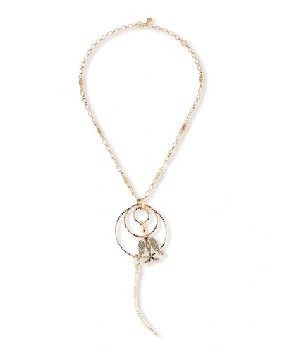 Armenta Cuento 18k Rose Gold Dove & Horn Multi-ring Necklace