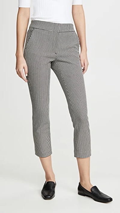 A.l.c Jame Checked Skinny Pants In Cream/black