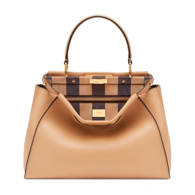 Fendi Peekaboo Iconic Medium In Marron