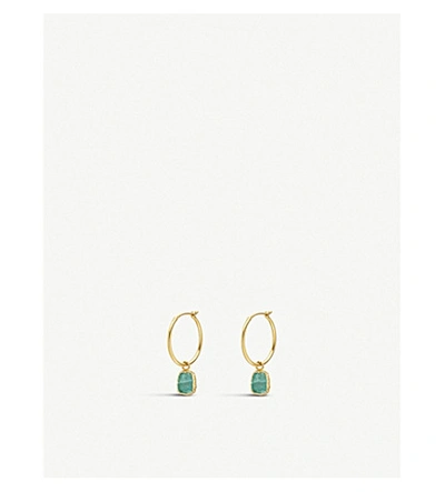 Missoma Amazonite 18ct Gold-plated Vermeil Silver Hoop Earrings