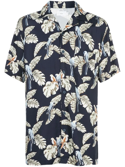 Onia Vacation Classic Fit Short-sleeve Shirt In Blue