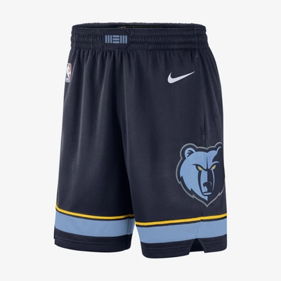 Nike Men's Navy 2019 And 20 Memphis Grizzlies Icon Edition Swingman Shorts In Blue