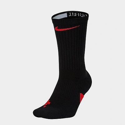 Nike Elite Basketball Crew Socks In Black/university Red