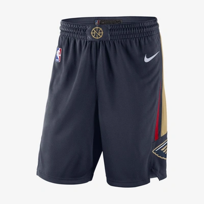 Nike Men's Navy 2019,20 New Orleans Pelicans Icon Edition Swingman Shorts In Blue