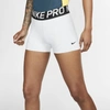 Nike Women's  Pro 3" Shorts In White