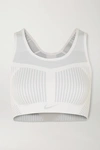 Nike Fe/nom Flyknit Women's High-support Sports Bra In White