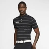 Nike Dri-fit Player Men's Striped Golf Polo In Black