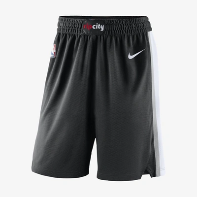 Nike Portland Trail Blazers Icon Edition  Men's Nba Swingman Shorts In Black