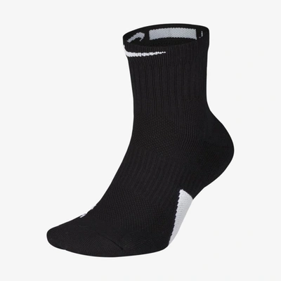 Nike Elite Mid Basketball Socks In Black/white