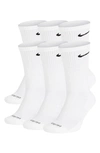 Nike Dry 6-pack Everyday Plus Cushion Crew Training Socks In White