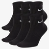 Nike Everyday Cushioned Training Ankle Socks In Black