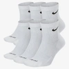 Nike Everyday Plus Cushioned Training Ankle Socks In White/black