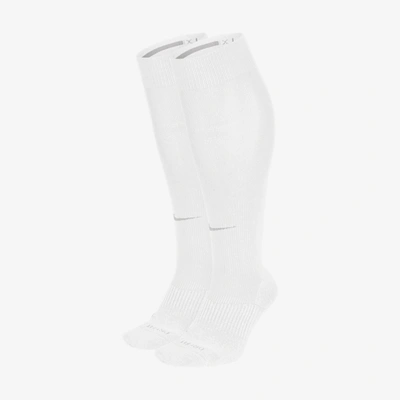 Nike Performance Knee-high Baseball Socks In White,neutral Grey
