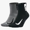 Nike Multiplier Ankle Socks (2 Pairs) In Black