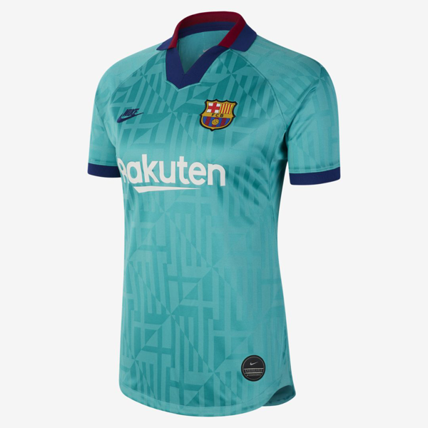 Nike Fc Barcelona 2019/20 Stadium Third Women's Soccer Jersey In Green