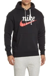 Nike Sportswear Heritage Men's Graphic Pullover Hoodie In Black