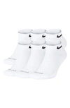 Nike Everyday Plus 6-pack Cushioned Low Socks In White