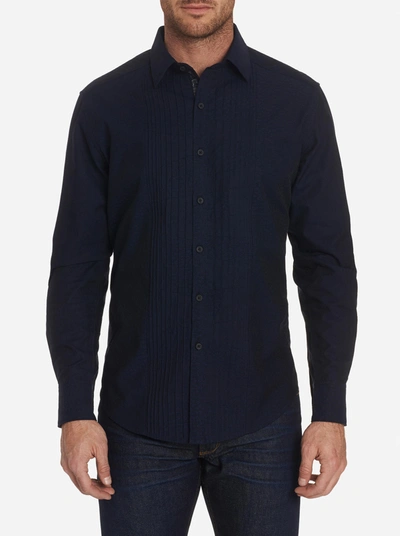 Robert Graham Studio 54 Embroidered Sport Shirt In Navy