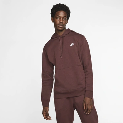 Nike Sportswear Club Fleece Pullover Hoodie In Brown