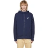 Nike Men's  Sportswear Club Fleece Full-zip Hoodie In Navy