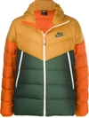 Nike Sportswear Windrunner Down Fill Hooded Puffer Jacket In Gold
