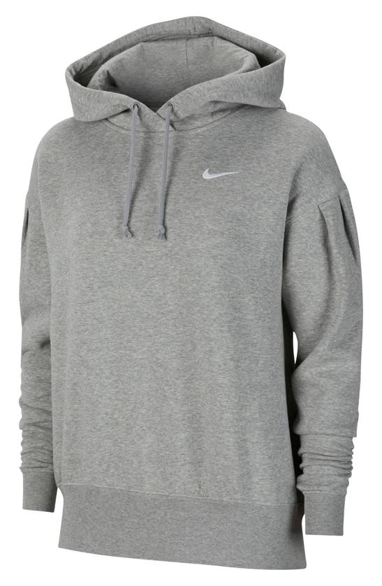 Nike Sportswear Essential Women's Fleece Pullover Hoodie In Dark Grey  Heather/ White | ModeSens