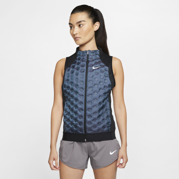 blue running vest