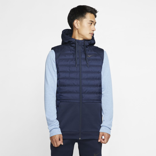 Nike Therma Men's Winterized Full-zip Training Vest In Obsidian ...