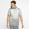 Nike Therma Men's Winterized Full-zip Training Vest In Dark Grey Heather/light Smoke Grey/black