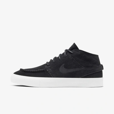 Nike Sb Zoom Stefan Janoski Mid Crafted Skate Shoe (black) - Clearance Sale In Black,pale Ivory,black