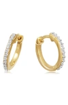 Missoma Pavé Huggie Hoop Earrings In Gold