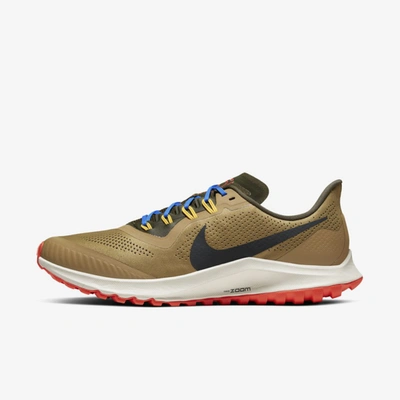 Nike Air Zoom Pegasus 36 Trail Men's Trail Running Shoe (beechtree) - Clearance Sale In Beechtree,cargo Khaki,bright Crimson,off Noir