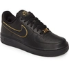 Nike Air Force 1 '07 Essential Icon Clash Women's Shoe (black) - Clearance Sale In Black/ Metallic Gold