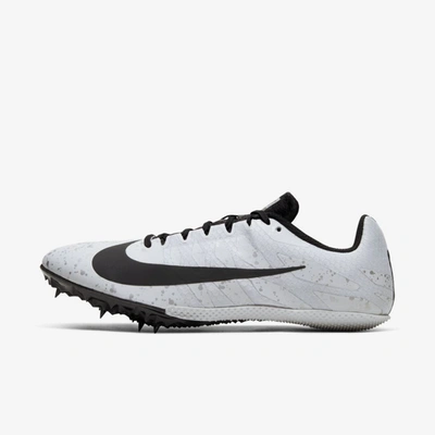 Nike Unisex Zoom Rival S 9 Track & Field Sprinting Spikes In Pure Platinum/black/metallic Silver