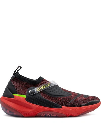 Nike X Odell Beckham Jr Joyride Cc3 Flyknit "bright Crimson" Sneakers In Black,volt,blue Hero,white